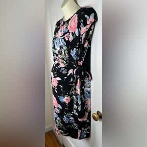 My Bump Floral Black Maternity Dress